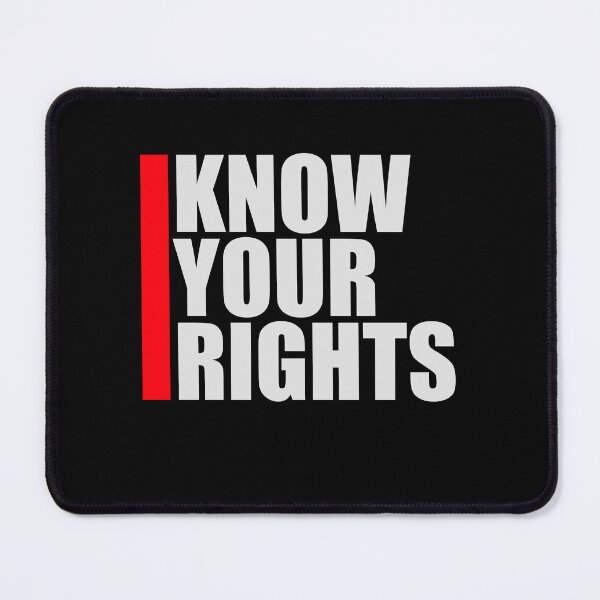 Item preview, Know Your Rights Activism Justice Freedom Quote designed and sold by shirt-o-mat.