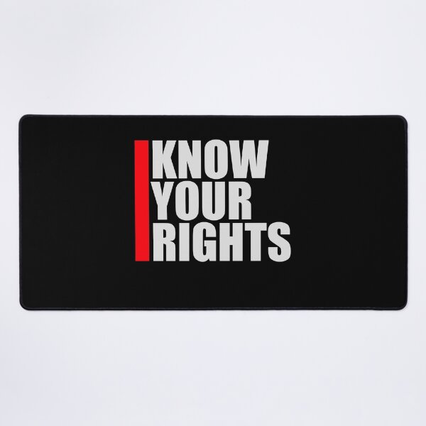 Item preview, Know Your Rights Activism Justice Freedom Quote designed and sold by shirt-o-mat.
