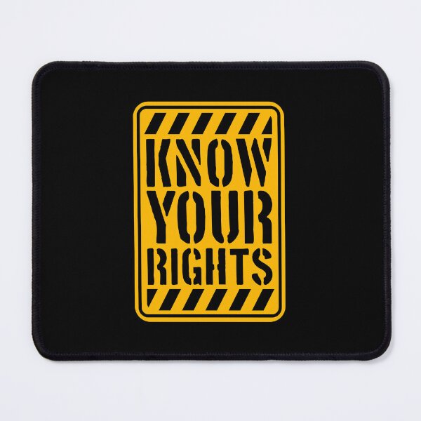 Item preview, Know Your Rights Activism Justice Freedom Quote designed and sold by shirt-o-mat.