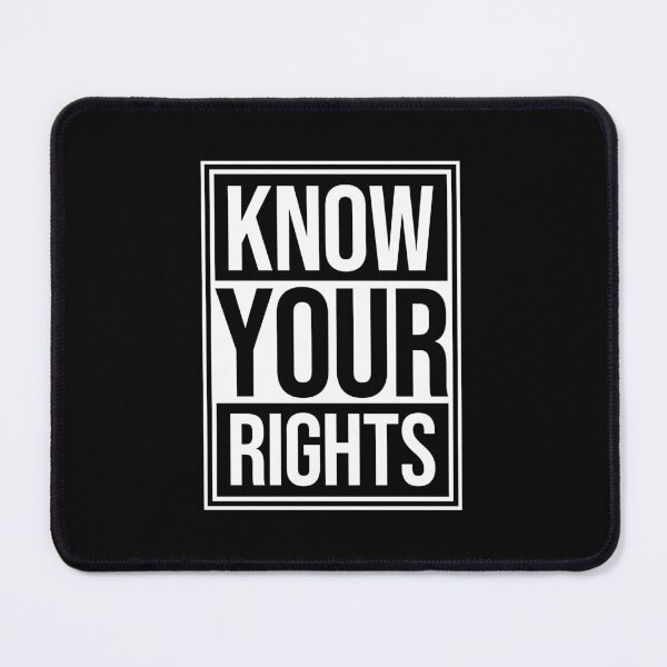 Item preview, Know Your Rights Activism Justice Freedom Quote designed and sold by shirt-o-mat.