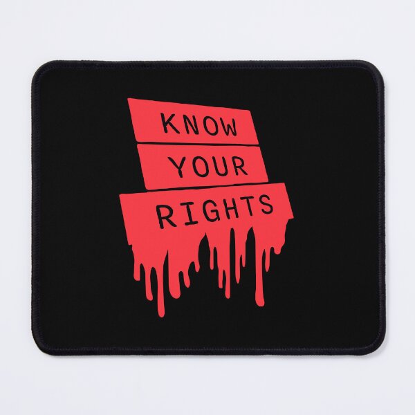 Item preview, Know Your Rights Activism Justice Freedom Quote designed and sold by shirt-o-mat.
