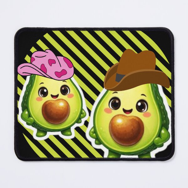 Item preview, Adorable Cowboy Avocados – Cute Kawaii Cartoon Duo Illustration designed and sold by MeghannsMinimalMeals.