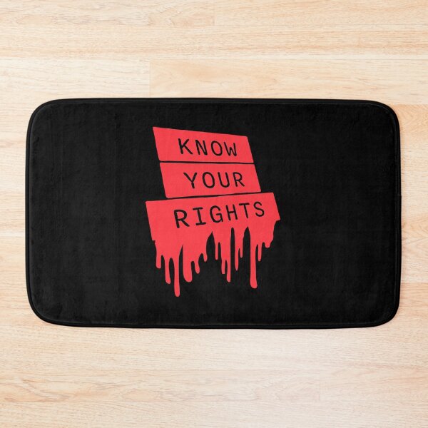 Item preview, Know Your Rights Activism Justice Freedom Quote designed and sold by shirt-o-mat.