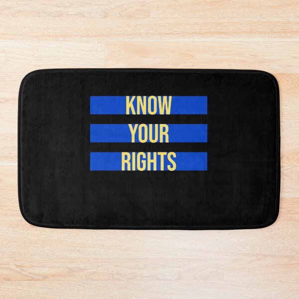 Item preview, Know Your Rights Activism Justice Freedom Quote designed and sold by shirt-o-mat.