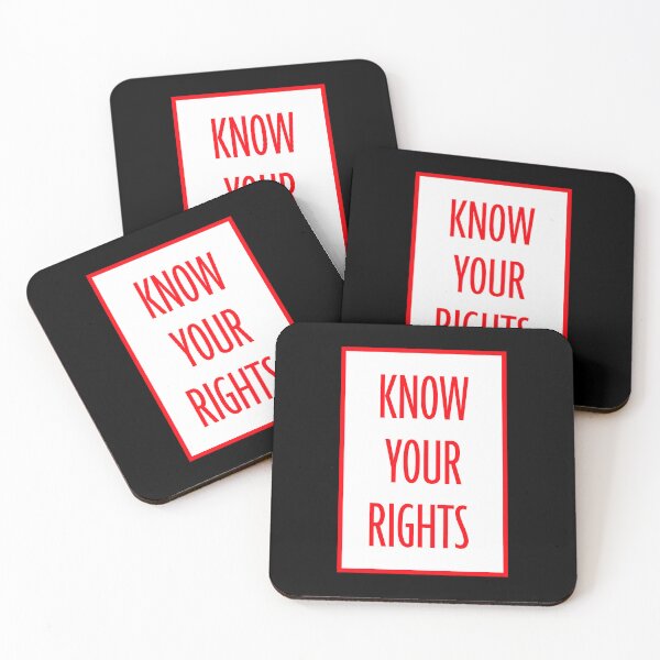 Item preview, Know Your Rights Activism Justice Freedom Quote designed and sold by shirt-o-mat.