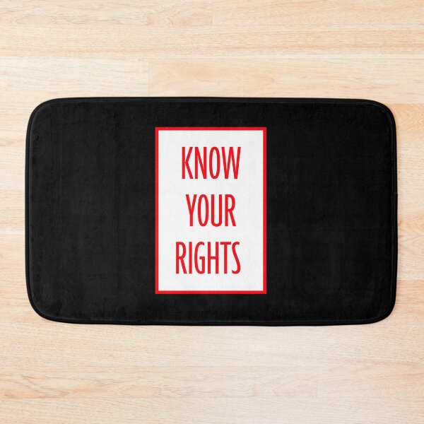 Item preview, Know Your Rights Activism Justice Freedom Quote designed and sold by shirt-o-mat.