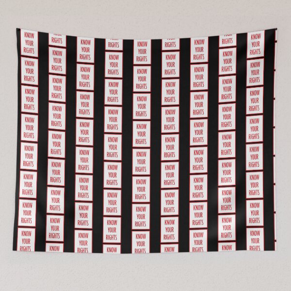 Item preview, Know Your Rights Activism Justice Freedom Quote designed and sold by shirt-o-mat.