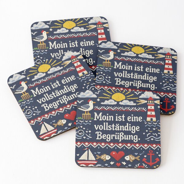 Artikelvorschau, Moin Begrüßung Norddeutschland – Gemütliches Strick Design Küste entworfen und verkauft von Mauswohn.