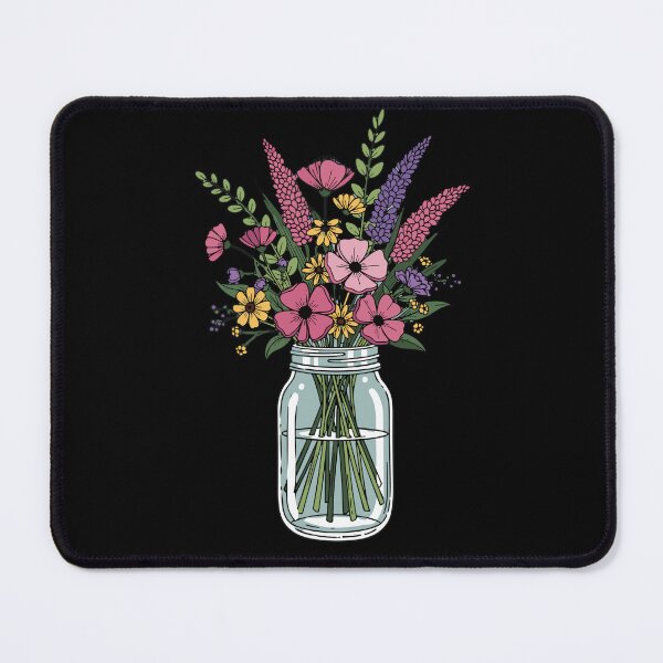Item preview, Mason Jar with Wildflowers Floral Bouquet designed and sold by PopStars1993.