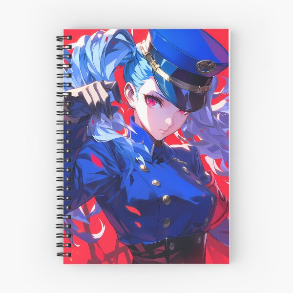 Item preview, Justine Caroline Persona 5 Blue Hair Glasses Portrait designed and sold by Tokyonomad.
