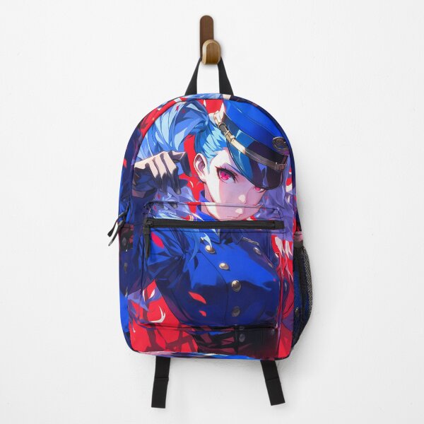 Item preview, Justine Caroline Persona 5 Blue Hair Glasses Portrait designed and sold by Tokyonomad.