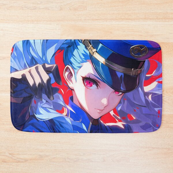 Item preview, Justine Caroline Persona 5 Blue Hair Glasses Portrait designed and sold by Tokyonomad.