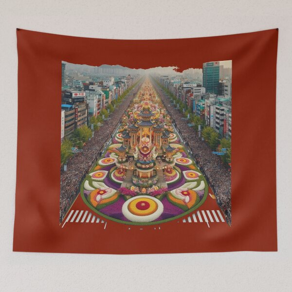 Item preview, Grand Floral City Parade in South Korea – Realistic Festival Scene designed and sold by PaintMeWorld.