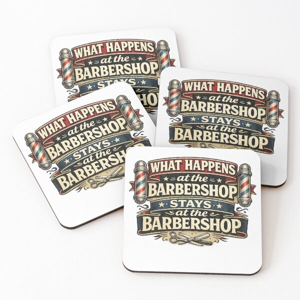 Item preview, What Happens at the Barbershop Stays at the Barbershop designed and sold by Transcend Modern.