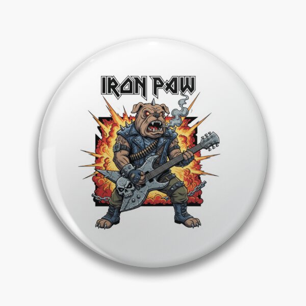 Item preview, Iron Paw – Heavy Metal Dog Rock Band Parody Sticker designed and sold by Imaginarium of Chaos falcon88 .