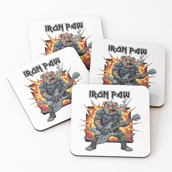 Item preview, Iron Paw – Heavy Metal Dog Rock Band Parody Sticker designed and sold by Imaginarium of Chaos falcon88 .