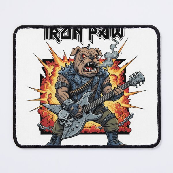 Item preview, Iron Paw – Heavy Metal Dog Rock Band Parody Sticker designed and sold by Imaginarium of Chaos falcon88 .