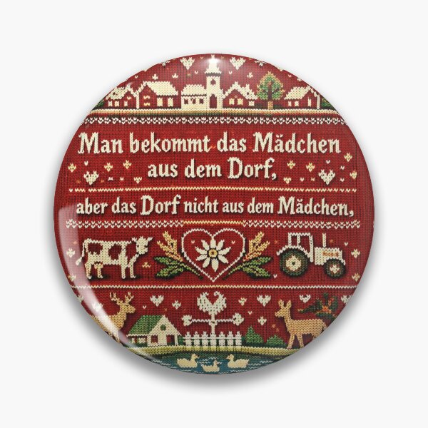 Artikelvorschau, Dorfkind Mädchen Spruch – Gemütliches Landleben Strick Design entworfen und verkauft von Mauswohn.