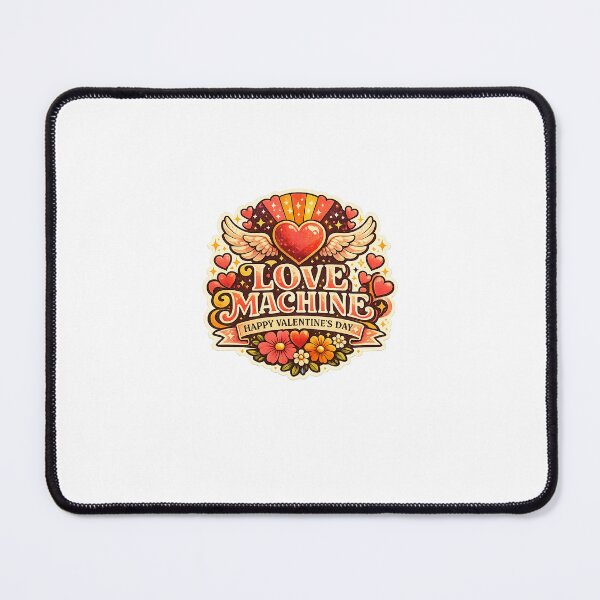 Item preview, Love Machine – Retro Valentine Sticker Logo designed and sold by 54EMILIEN54.