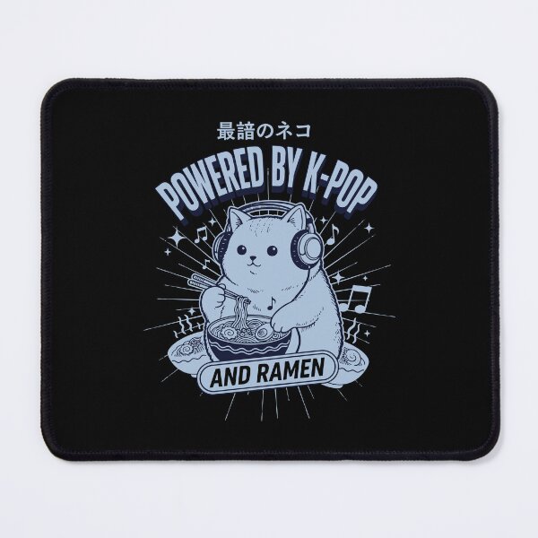 Item preview, Powered By K-Pop And Ramen Kpop Korean Music Cat designed and sold by LuminOrb.