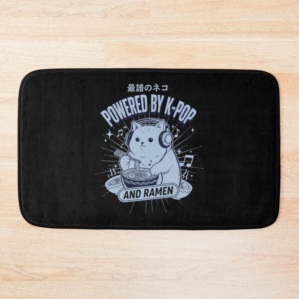 Item preview, Powered By K-Pop And Ramen Kpop Korean Music Cat designed and sold by LuminOrb.