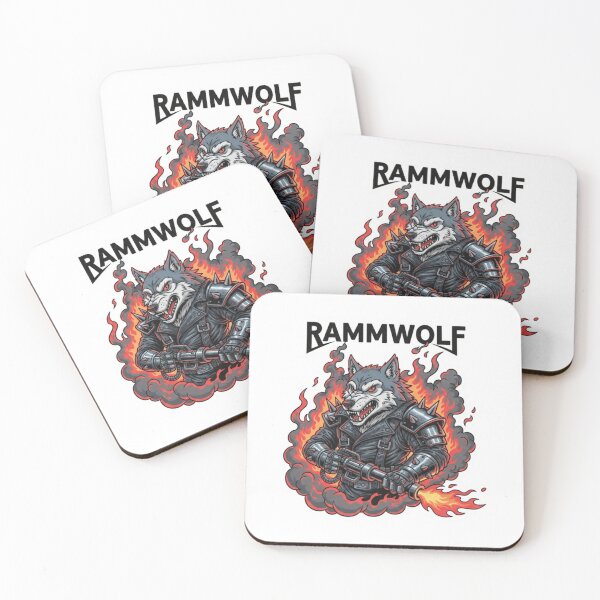 Artikelvorschau, Rammwolf – Parodie-Aufkleber der Industrial Metal Wolf Band entworfen und verkauft von Imaginarium of Chaos falcon88 .