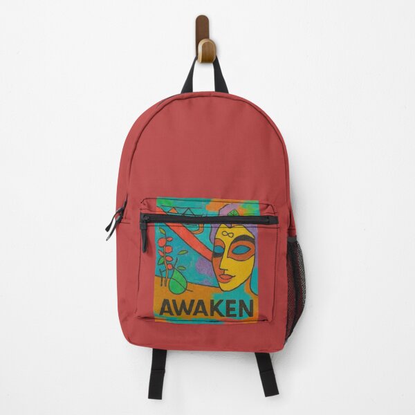 Item preview, Awaken - Colorful Abstract Painting with Meditative Face designed and sold by ARTGENERATESART.