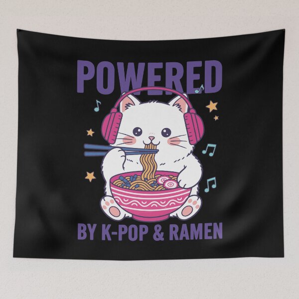 Item preview, Powered By K-Pop And Ramen Kpop Korean Music Anime designed and sold by LuminOrb.