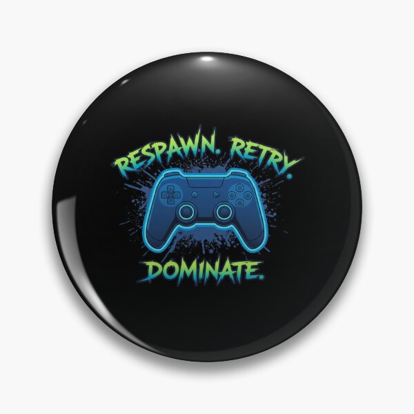 Artikelvorschau, Respawn Retry Dominate Lustiges Gamer-Shirt entworfen und verkauft von MotivaChic.