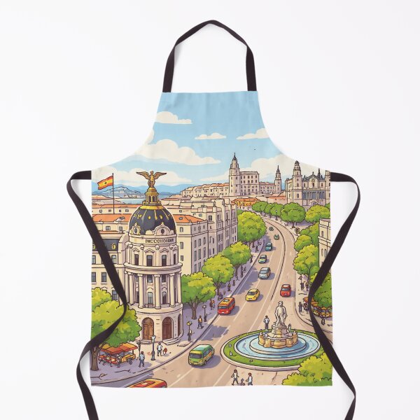 Item preview, Illustration of Madrid – Iconic Skyline | Minimalist Urban Art designed and sold by DrizzyV.