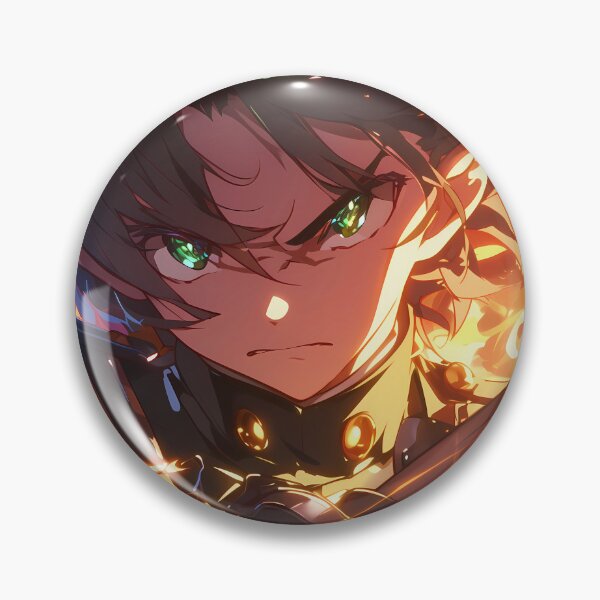 Artikelvorschau, Guren Ichinose Seraph End Orange Glow Blue Sparks Focused Power entworfen und verkauft von Tokyonomad.