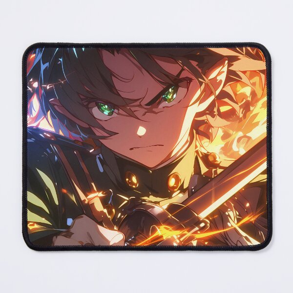 Item preview, Guren Ichinose Seraph End Orange Glow Blue Sparks Focused Power designed and sold by Tokyonomad.