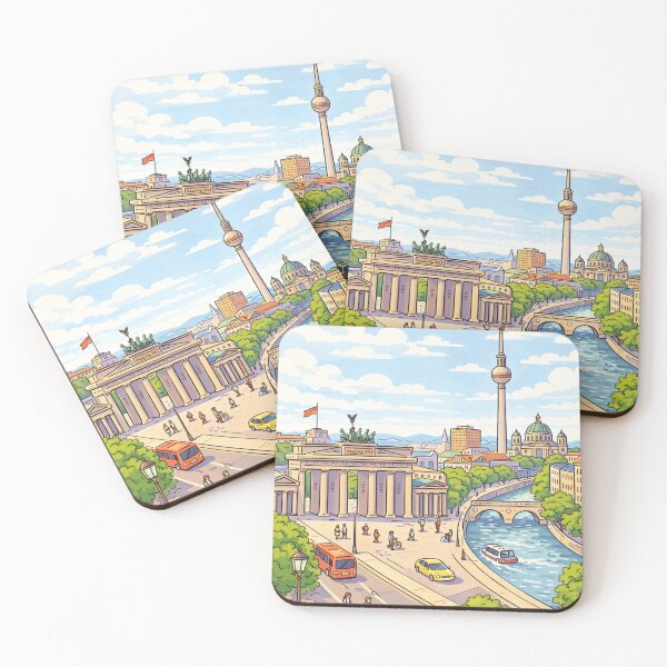 Item preview, Illustration of Berlin – Brandenburg Gate and TV Tower | Urban Art designed and sold by DrizzyV.