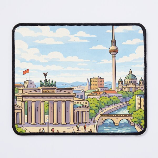 Item preview, Illustration of Berlin – Brandenburg Gate and TV Tower | Urban Art designed and sold by DrizzyV.