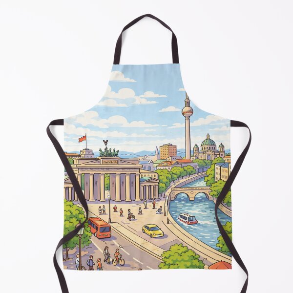 Item preview, Ilustración de Berlín – Puerta de Brandeburgo y Torre TV | Arte Urbano designed and sold by DrizzyV.