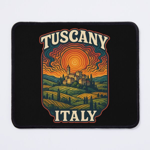Item preview, Tuscany Italy Retro Trippy Art designed and sold by TomFrontierArt.