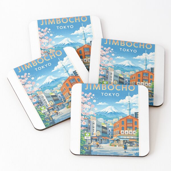Item preview, Jimbocho Tokyo with Mount Fuji, Sakura and Skytree View designed and sold by Aryabek.