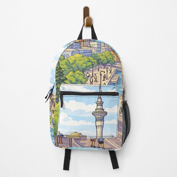 Item preview, Auckland Illustration – Sky Tower and Harbour | Minimalist Urban Art designed and sold by DrizzyV.