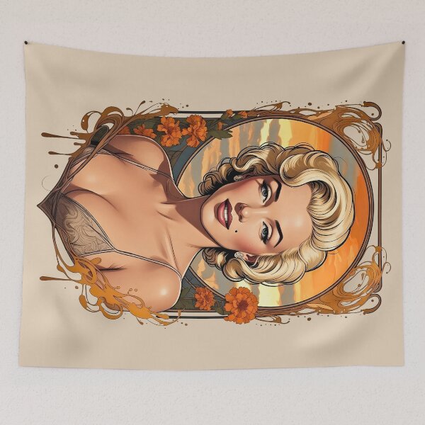 Item preview, Marilyn Monroe Stunning Retro Goddess Fantasy Pinup Beauty designed and sold by BorgSpareParts.