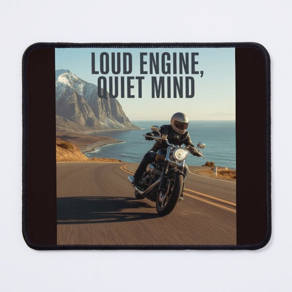 Item preview, “Loud engine, quiet mind” silence in the head and the sound of the engine that says it all. designed and sold by Nikoverse.