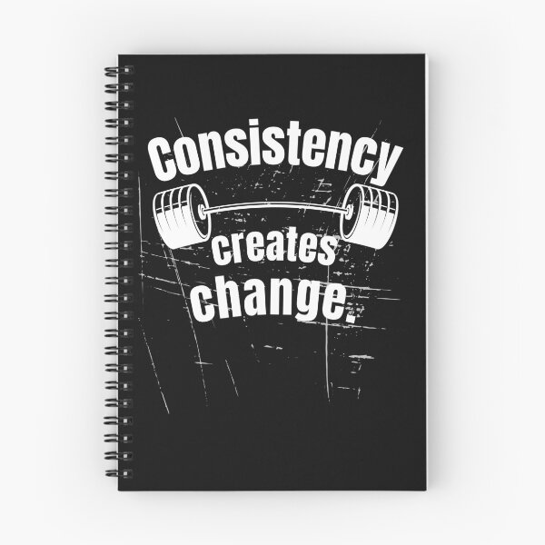 Item preview, Consistency creates change. Gym Fitness Motivation Quote designed and sold by TeeArtWorld.