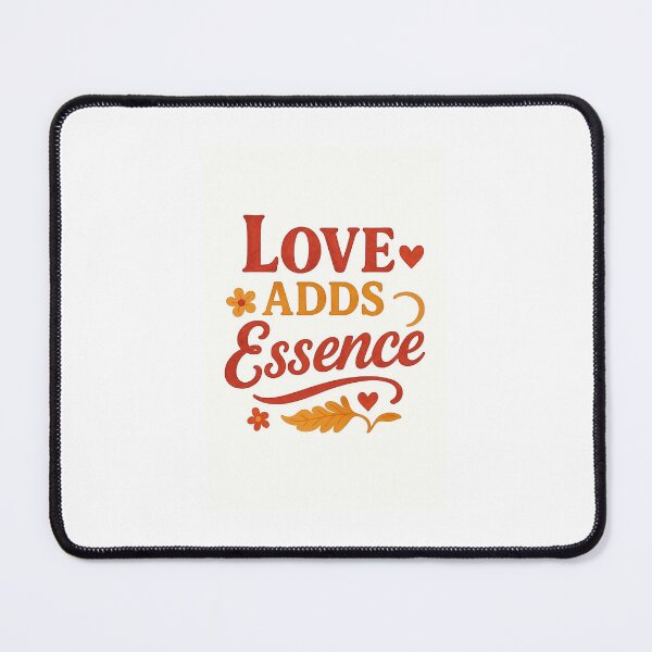 Item preview, Love Adds Essence - Vintage Typography in Warm Tones designed and sold by ARTGENERATESART.
