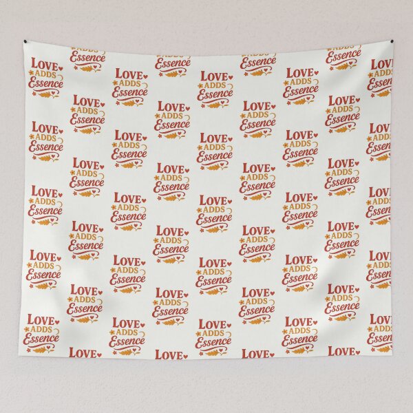 Item preview, Love Adds Essence - Vintage Typography in Warm Tones designed and sold by ARTGENERATESART.