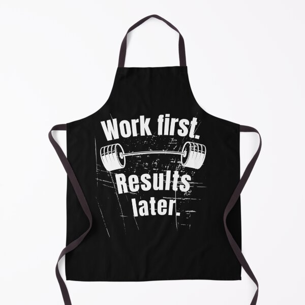 Item preview, Work first. Results later. Gym Fitness Motivation Quote designed and sold by TeeArtWorld.