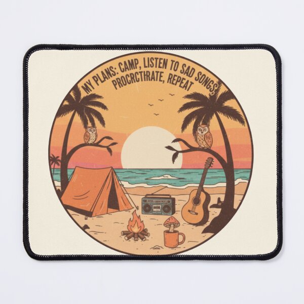 Item preview, Vintage Camping My Plans Sad Songs Procrastinate designed and sold by Dariusz.K.