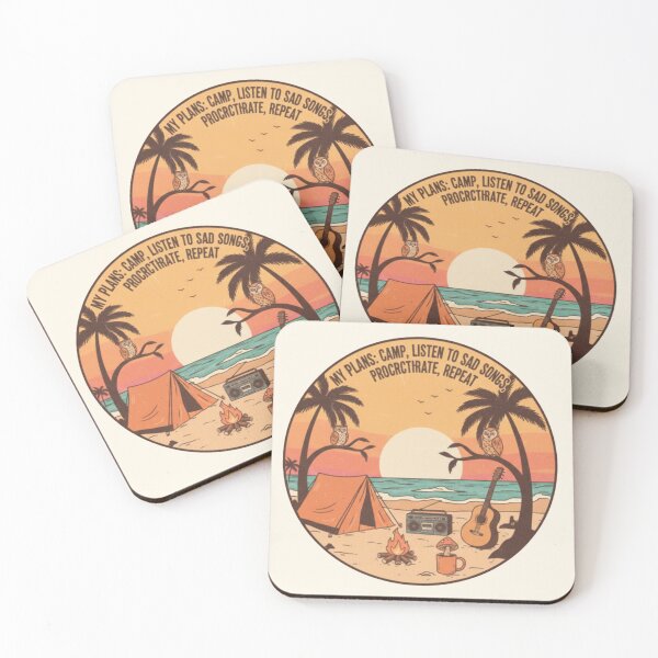 Item preview, Vintage Camping My Plans Sad Songs Procrastinate designed and sold by Dariusz.K.
