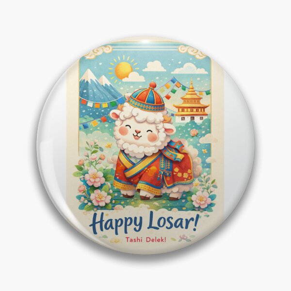 Item preview, Festive Tibetan Lamb in Traditional Robes for Losar Celebration designed and sold by Aryabek.