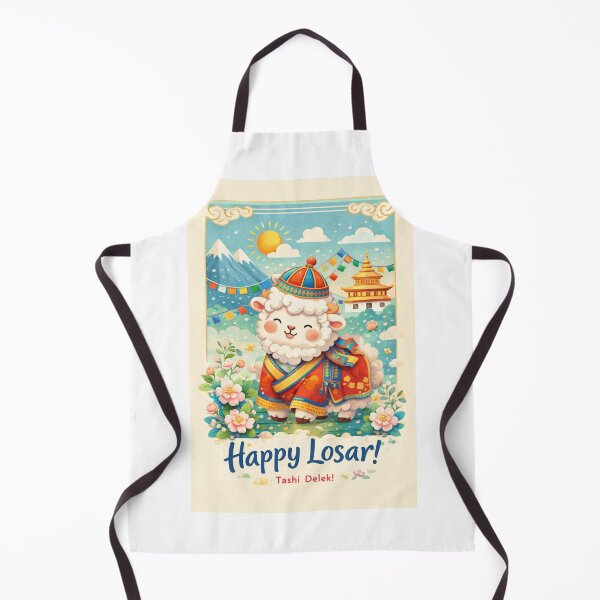 Item preview, Festive Tibetan Lamb in Traditional Robes for Losar Celebration designed and sold by Aryabek.