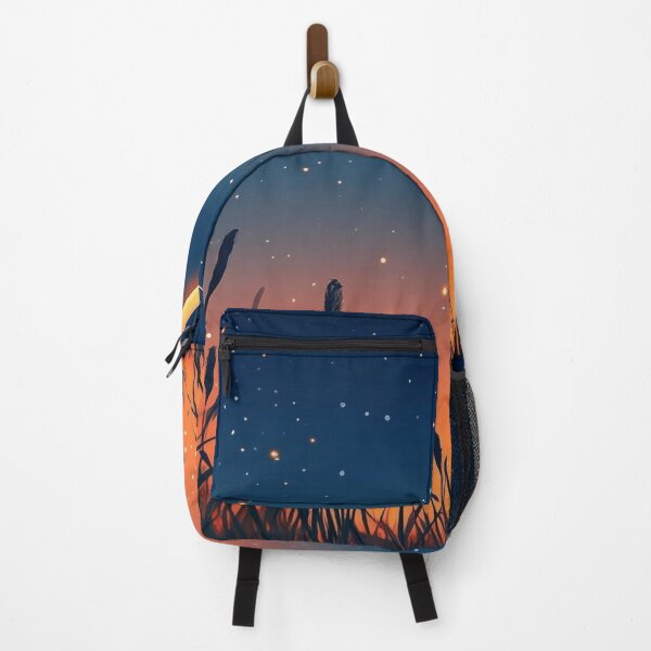 Item preview, Golden Moon & Starry Night Over Grassy Meadow Silhouette designed and sold by Fern & Fable.
