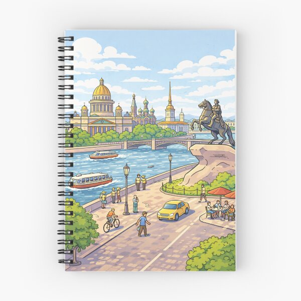 Item preview, Illustration of St. Petersburg – Cathedral and Canals | Modern Classical Art designed and sold by DrizzyV.